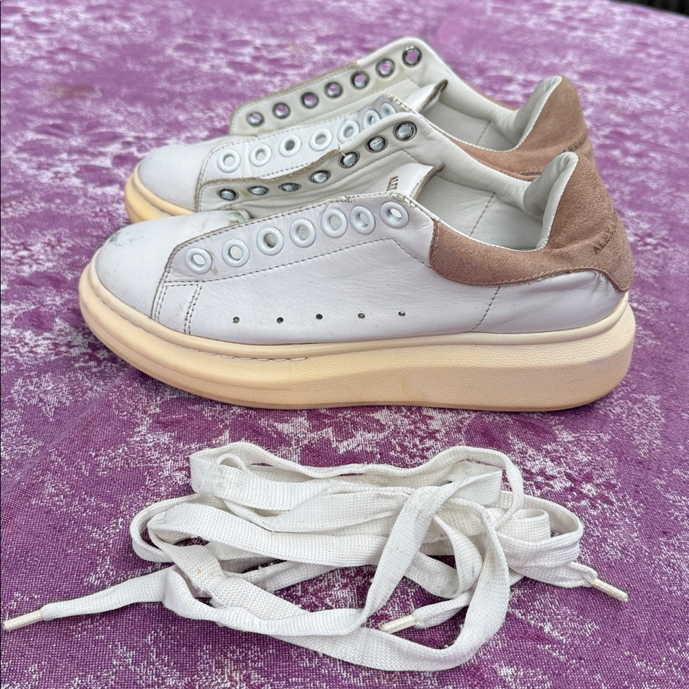 Alexander McQueen White and Beige Sneakers, Women EU 37 (US size 7) - Picture 2 of 11